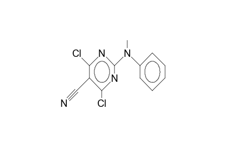 5-Cyano-4,6-dichloro-2-(N-methyl-anilino)-pyrimidine