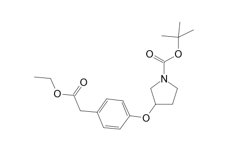 t-Butyl 3-{4'-(ethoxycarbonyl)methyl]phenoxy}pyrrolidine-1-carboxylate