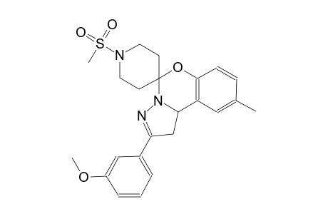 2-(3-methoxyphenyl)-9-methyl-1'-(methylsulfonyl)-1,10b-dihydrospiro[benzo[e]pyrazolo[1,5-c][1,3]oxazine-5,4'-piperidine]