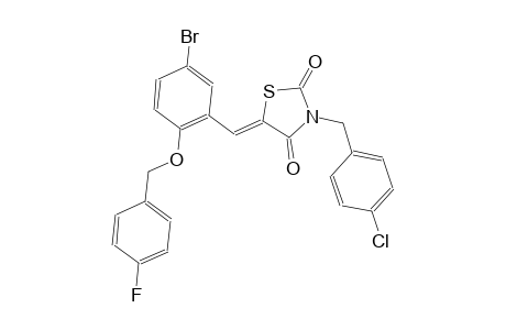 2,4-thiazolidinedione, 5-[[5-bromo-2-[(4-fluorophenyl)methoxy]phenyl]methylene]-3-[(4-chlorophenyl)methyl]-, (5Z)-