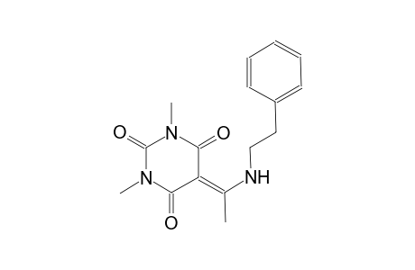 1,3-dimethyl-5-{1-[(2-phenylethyl)amino]ethylidene}-2,4,6(1H,3H,5H)-pyrimidinetrione