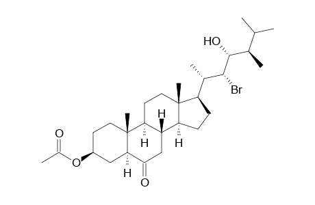 (22R,23R,24R)-3.beta.-Acetoxy-22-bromo-23-hydroxy-24-methyl-5.alpha.-cholestan-6-one