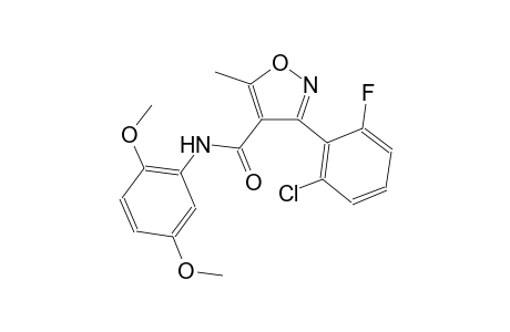 3-(2-chloro-6-fluorophenyl)-N-(2,5-dimethoxyphenyl)-5-methyl-4-isoxazolecarboxamide