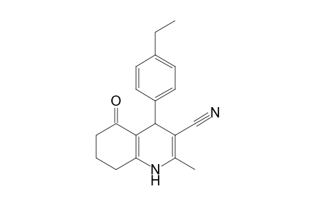 4-(4-Ethylphenyl)-2-methyl-5-oxidanylidene-4,6,7,8-tetrahydro-1H-quinoline-3-carbonitrile