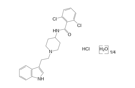 2,6-dichloro-N-{1-[2-(indol-3-yl)ethyl]-4-piperidyl}benzamide, monohydrochloride, hydrate