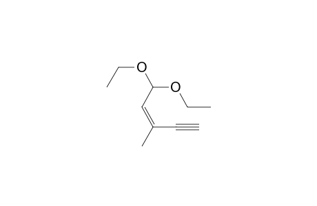 (2Z)-3-methyl-2-penten-4-ynal diethyl acetal