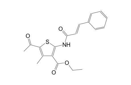 3-thiophenecarboxylic acid, 5-acetyl-4-methyl-2-[[(2E)-1-oxo-3-phenyl-2-propenyl]amino]-, ethyl ester