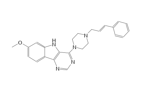 7-methoxy-4-{4-[(2E)-3-phenyl-2-propenyl]-1-piperazinyl}-5H-pyrimido[5,4-b]indole
