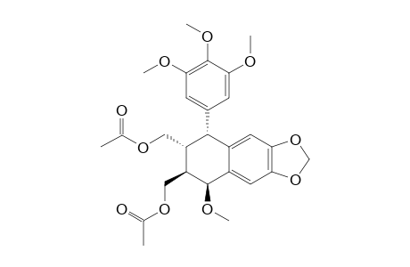 [(5S,6R,7R,8R)-6-(acetyloxymethyl)-5-methoxy-8-(3,4,5-trimethoxyphenyl)-5,6,7,8-tetrahydrobenzo[f][1,3]benzodioxol-7-yl]methyl acetate