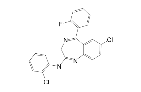 2-(ORTHO-CHLOROAMINOPHENYL)-3H-5-(ORTHO-FLUOROPHENYL)-7-CHLORO-1,4-BENZODIAZEPINE