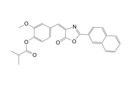 2-methoxy-4-[(E)-(2-(2-naphthyl)-5-oxo-1,3-oxazol-4(5H)-ylidene)methyl]phenyl 2-methylpropanoate