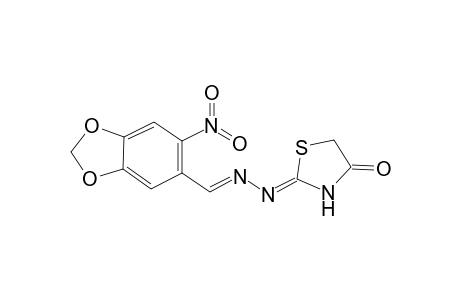2-[(6-Nitro-benzo[1,3]dioxol-5-ylmethylene)-hydrazono]-thiazolidin-4-one