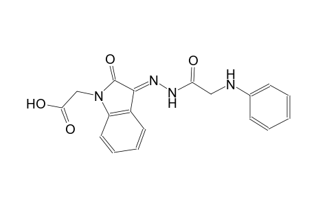 1H-indole-1-acetic acid, 2,3-dihydro-2-oxo-3-[[(phenylamino)acetyl]hydrazono]-, (3E)-
