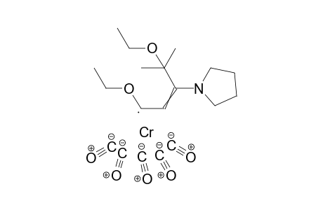 Pentacarbonyl[(2E)-and-(2Z)-1,4-diethoxy-4-methyl-(1-pyrrolidinyl)-2-pentenylidene]chromium