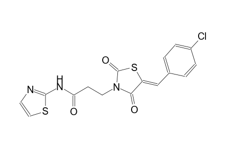 3-[(5Z)-5-(4-chlorobenzylidene)-2,4-dioxo-1,3-thiazolidin-3-yl]-N-(1,3-thiazol-2-yl)propanamide