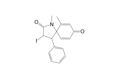 3-Iodo-1,6-dimethyl-4-phenyl-1-azaspiro[4.5]deca-6,9-diene-2,8-dione