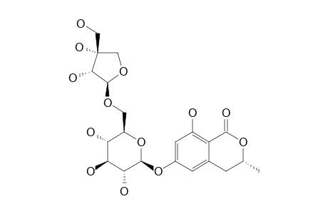 (R)-6-HYDROXYMELLEIN-APIOFURANOSYL-(1->6)-BETA-D-GLUCOPYRANOSIDE