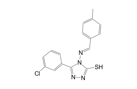 5-(3-chlorophenyl)-4-{[(E)-(4-methylphenyl)methylidene]amino}-4H-1,2,4-triazol-3-yl hydrosulfide