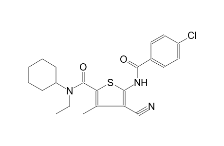 5-[(4-chlorobenzoyl)amino]-4-cyano-N-cyclohexyl-N-ethyl-3-methyl-2-thiophenecarboxamide