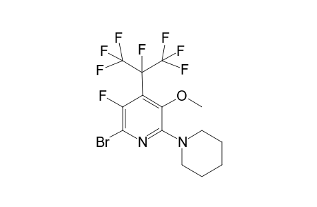 4-(1,2,2,2-Tetraffluoro-1-trifluoromethylethyl)-2-bromo-3-fluoro-5-methoxy-6-piperidinopyridine