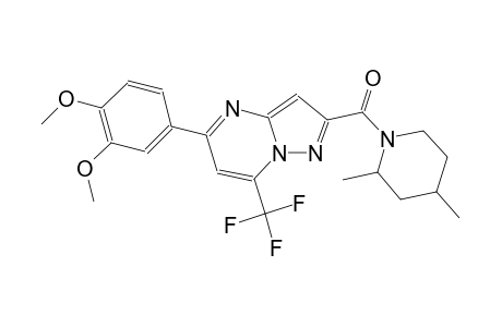 5-(3,4-dimethoxyphenyl)-2-[(2,4-dimethyl-1-piperidinyl)carbonyl]-7-(trifluoromethyl)pyrazolo[1,5-a]pyrimidine