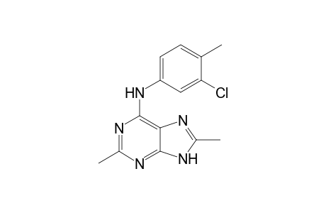 6-(3-Chloro-4-methylphenyl)amino-2,8-dimethyl-9H-purine