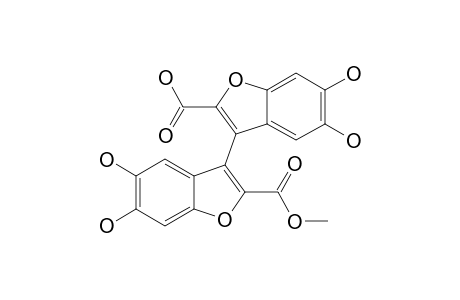 KYNAPCIN-28;5,6,5',6'-TETRAHYDROXY-[3,3']-BIBENZOFURANYL-2,2'-DICARBOXYLIC-ACID-2'-METHYLESTER