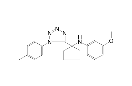 (3-Methoxy-phenyl)-[1-(1-p-tolyl-1H-tetrazol-5-yl)-cyclopentyl]-amine