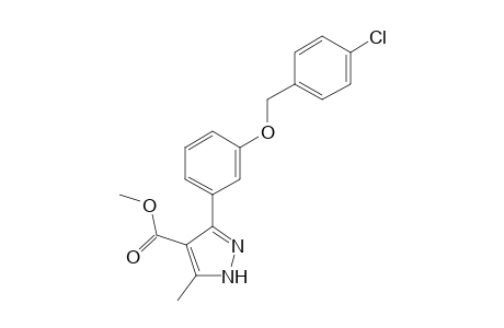 1H-Pyrazole-4-carboxylic acid, 3-[3-[(4-chlorophenyl)methoxy]phenyl]-5-methyl-, methyl ester