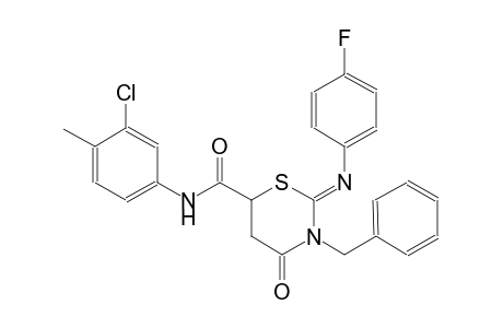 (2Z)-3-benzyl-N-(3-chloro-4-methylphenyl)-2-[(4-fluorophenyl)imino]-4-oxotetrahydro-2H-1,3-thiazine-6-carboxamide