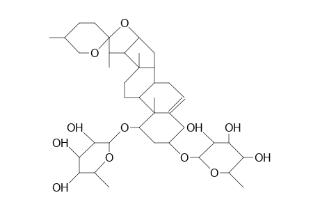 (25S)-Ruscogenin-1-O.beta.-D-fucopyranosido-3-O.alpha.-L-rhamnopyranosid