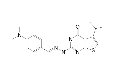 4-(DIMETHYLAMINO)-BENZALDEHYDE-(5-ISOPROPYL-4-OXO-3,4-DIHYDROTHIENO-[2,3-D]-PYRIMIDINE-2-YL)-HYDRAZONE