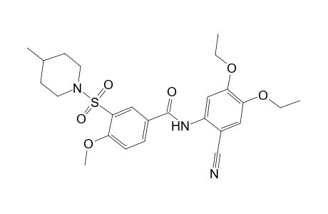 Benzamide, N-(2-cyano-4,5-diethoxyphenyl)-4-methoxy-3-[(4-methyl-1-piperidinyl)sulfonyl]-