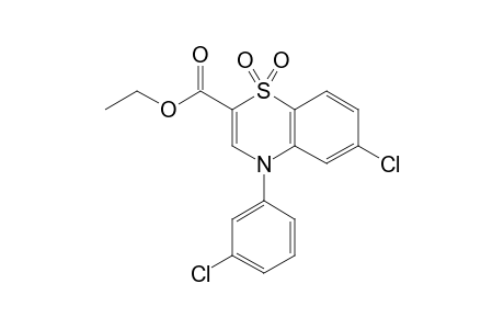 6-chloro-4-(3-chlorophenyl)-1,1-diketo-benzo[e][1,4]thiazine-2-carboxylic acid ethyl ester