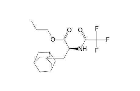 Tricyclo[3.3.1.13,7]decane-1-propanoic acid, .alpha.-[(trifluoroacetyl)amino]-, propyl ester, (S)-