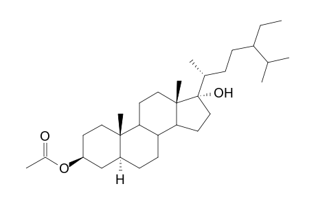 17.alpha.-Hydroxy-5.alpha.-stigmastan-3.beta.-yl acetate