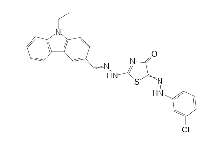 5-(2-(3-Chlorophenyl)hydrazono)-2-(((9-ethyl-9H-carbazol-3-yl)methylene)-hydrazono)thiazolidin-4-one