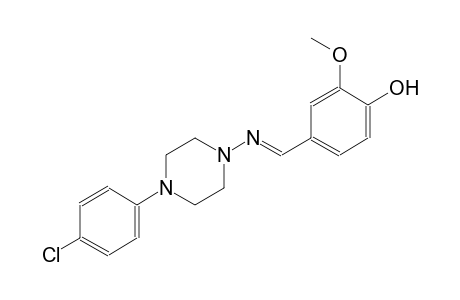 phenol, 4-[(E)-[[4-(4-chlorophenyl)-1-piperazinyl]imino]methyl]-2-methoxy-