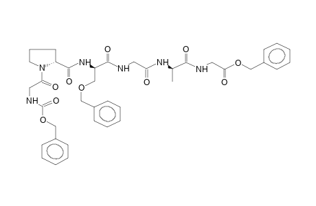 BENZYLOXYCARBONYL-GLYCINE-PROLINE-SERINE(BENZYL)-GLYCINE-ALANINE-GLYCINE-O-BENZYL PEPTIDE