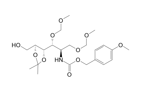 (2S,3S,4R,5R)-2,3-(isopropylidenedioxy)-5-[[[p-(methoxybenzyl)oxy]carbonyl]amino]-4,6-bis(methoxymethoxy)hexan-1-ol