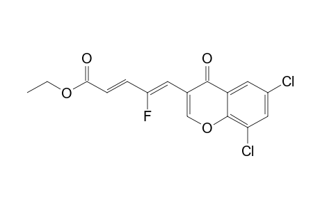 6,8-DICHLORO-3-[2-FLUORO-2-(4-ETHOXYCARBONYL-(1Z,3E)-BUTADIEN-YL)]-4-CHROMONE