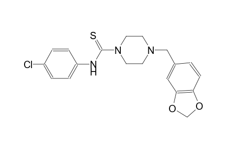 4-(1,3-benzodioxol-5-ylmethyl)-N-(4-chlorophenyl)-1-piperazinecarbothioamide