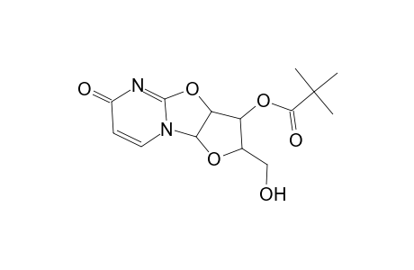 Propanoic acid, 2,2-dimethyl-, 2,3,3a,9a-tetrahydro-2-(hydroxymethyl)-6-oxo-6H-furo[2',3':4,5]oxazolo[3,2-a]pyrimidin-3-yl ester, [2R-(2.alpha.,3.beta.,3a.beta.,9a.beta.)]-