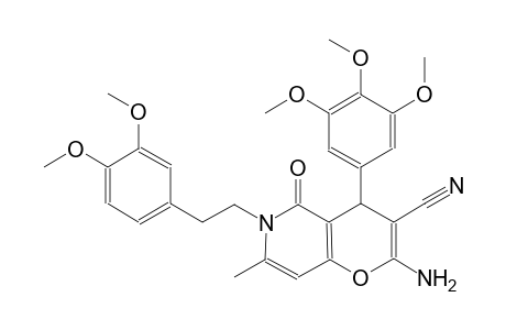 2-amino-6-[2-(3,4-dimethoxyphenyl)ethyl]-7-methyl-5-oxo-4-(3,4,5-trimethoxyphenyl)-5,6-dihydro-4H-pyrano[3,2-c]pyridine-3-carbonitrile
