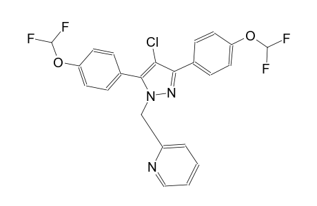 2-({4-chloro-3,5-bis[4-(difluoromethoxy)phenyl]-1H-pyrazol-1-yl}methyl)pyridine