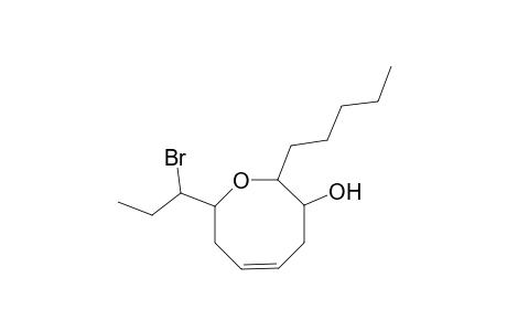 2-Pentyl-3-hydroxy-8-(1-bromopropyl)-1-oxa-cyclocta-5-ene