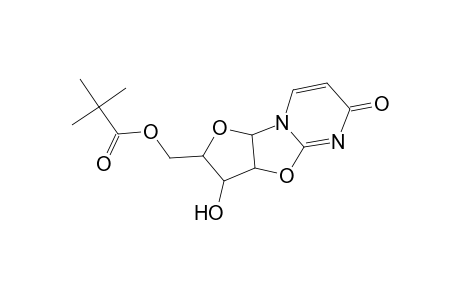 Propanoic acid, 2,2-dimethyl-, (2,3,3a,9a-tetrahydro-3-hydroxy-6-oxo-6H-furo[2',3':4,5]oxazolo[3,2-a]pyrimidin-2-yl)methyl ester, [2R-(2.alpha.,3.beta.,3a.beta.,9a.beta.)]-