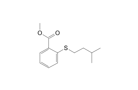 Benzoic acid, 2-(3-methylbutyl)thio-, methyl ester