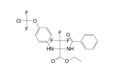 Propanoic acid, 2-benzoylamino-2-(4-chlorodifluoromethoxyphenylamino)-3,3,3-trifluoro-, ethyl ester