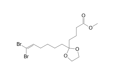 4-[2-(6,6-dibromohex-5-enyl)-1,3-dioxolan-2-yl]butanoic acid methyl ester
